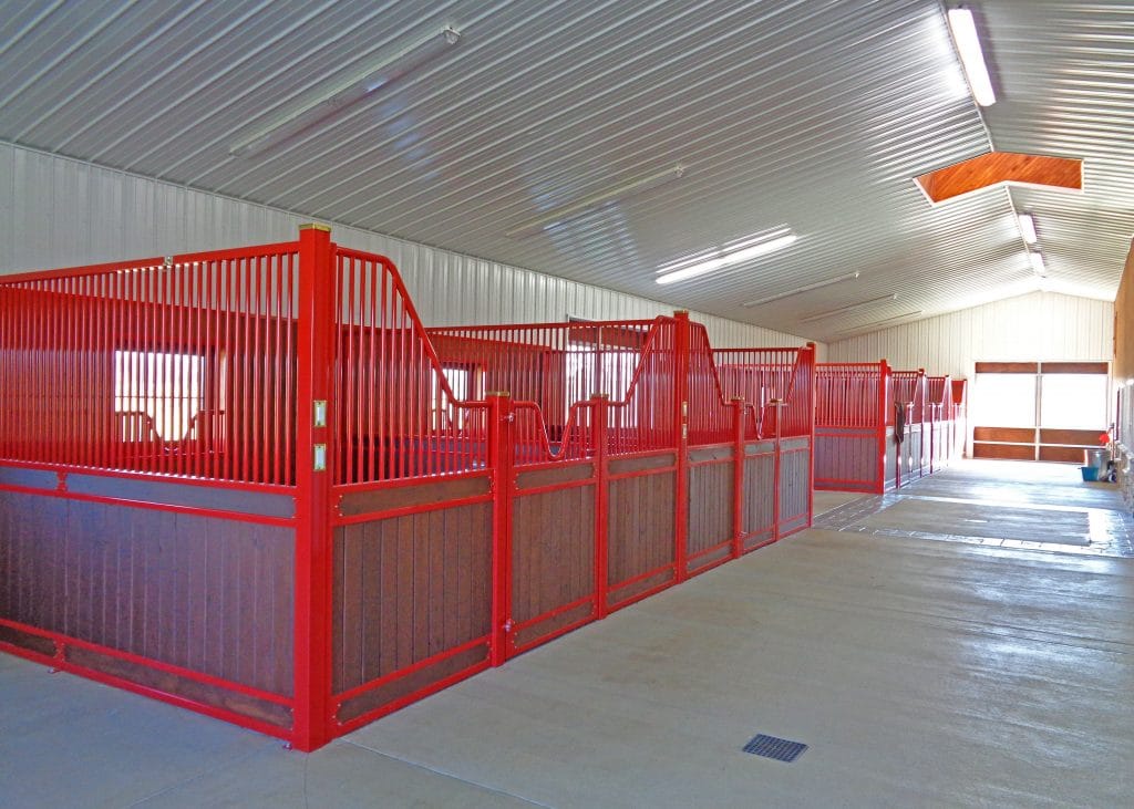 The horse stalls.